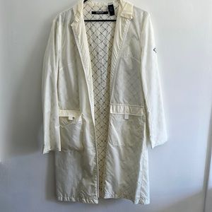 Off white nylon coat
